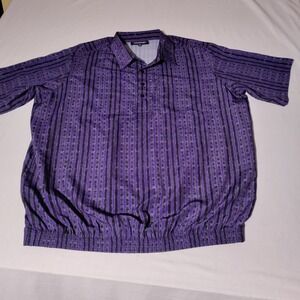 Bassiri Limited Collection Mens 2XL Purple Pullover Lightweight Quarter Button